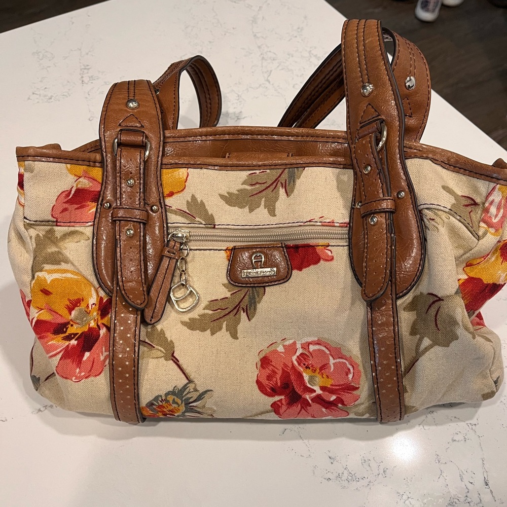 SALE Etienne Aigner vintage handbag, floral design